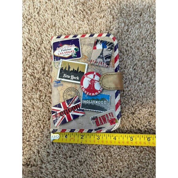 Passport Holder Wallet with Vegas, Paris, New York, Hollywood, Other Map Design - Picture 4 of 6